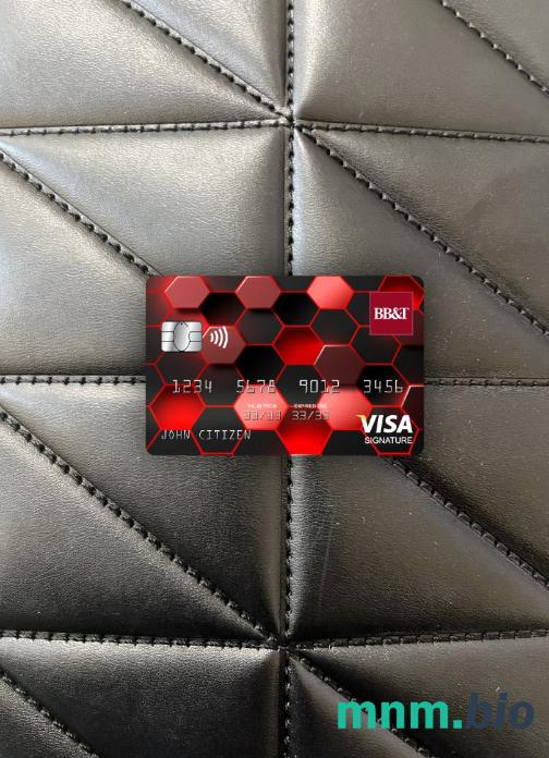 USA North Carolina BB&T Corp. bank visa signature card wygląd fotograficzny skan PSD + zdjęcie